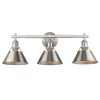Truncated Cone Shade Vanity Light - 3 light