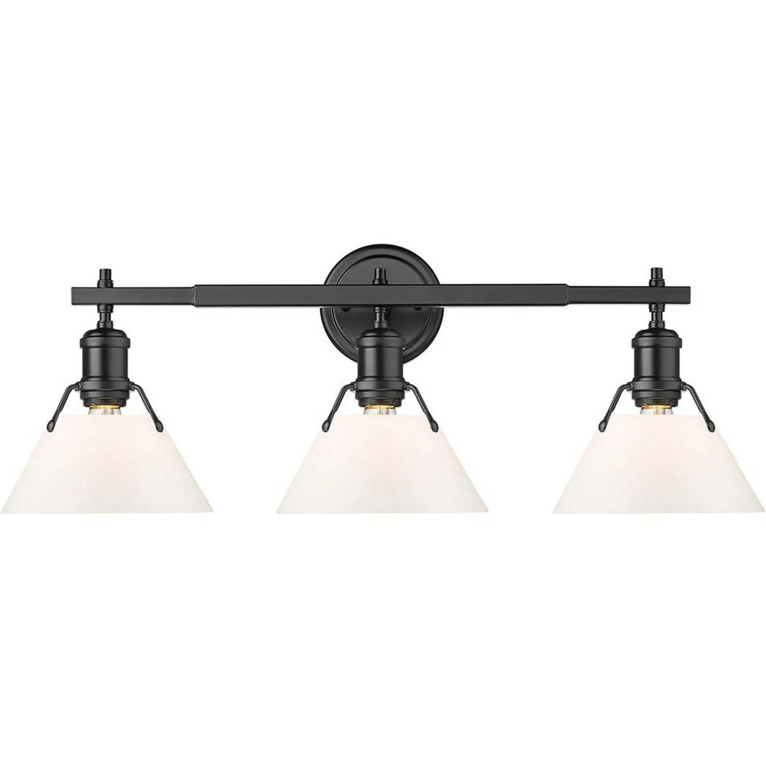 Truncated Cone Shade Vanity Light - 3 light