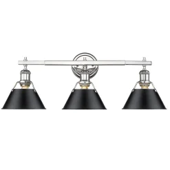 Truncated Cone Shade Vanity Light - 3 light
