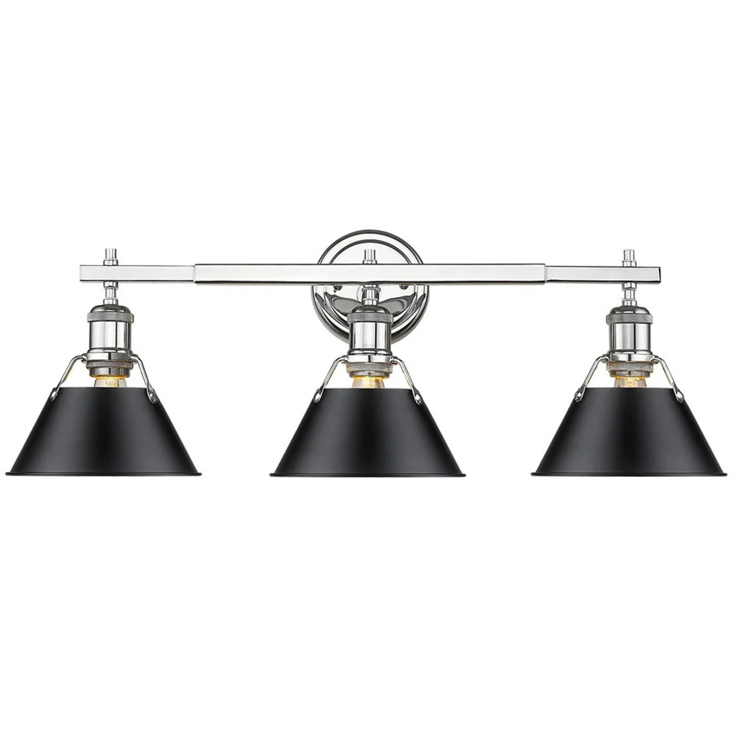 Truncated Cone Shade Vanity Light - 3 light