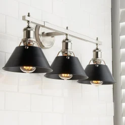 Truncated Cone Shade Vanity Light - 3 light