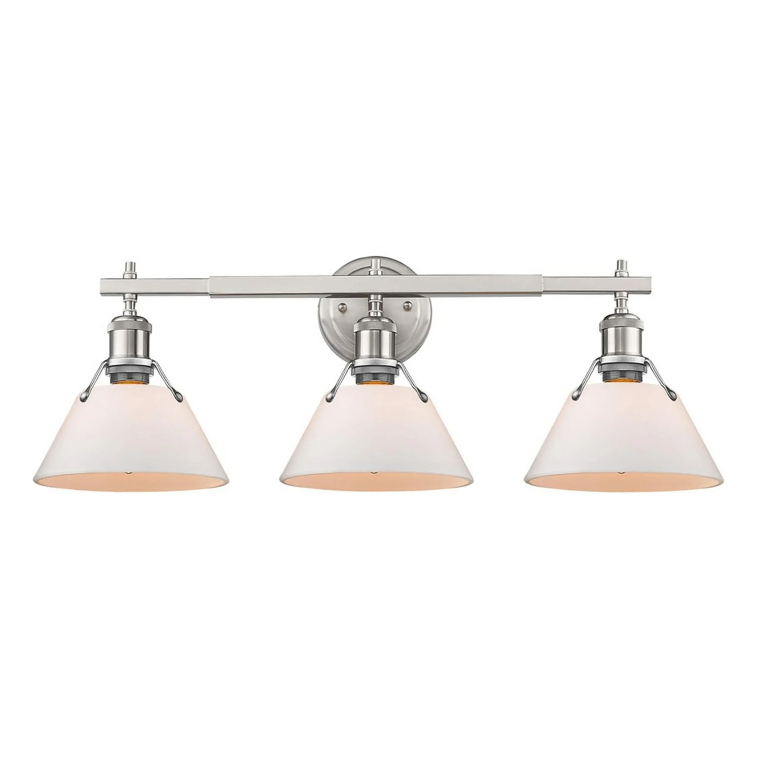 Truncated Cone Shade Vanity Light - 3 light