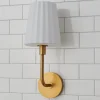 Trysania Bath Sconce - Pleated Opal Shade