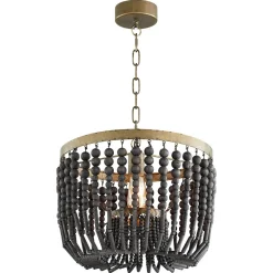 Valencia Wood Bead Pendant - Basket