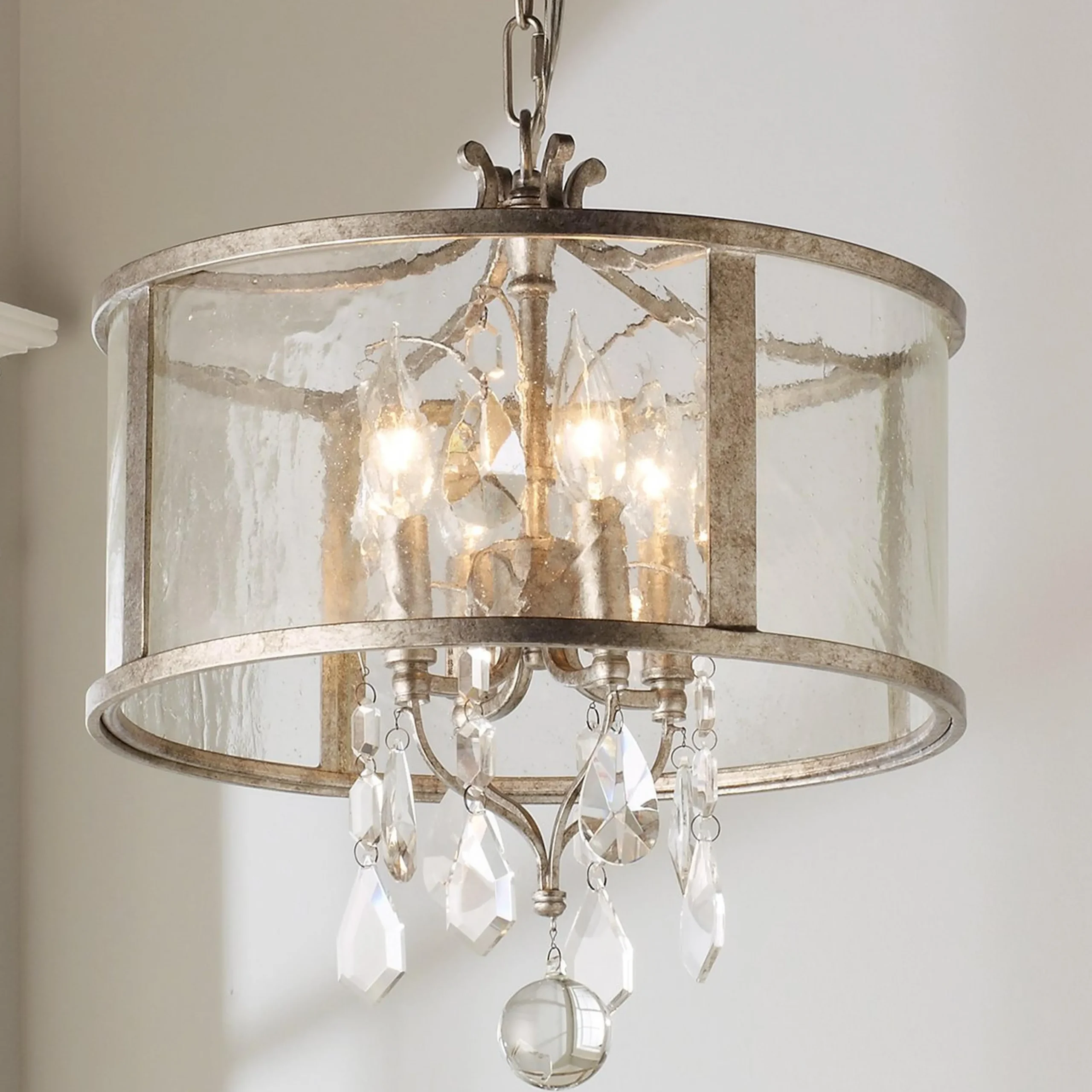 Vintage Modern Crystal Chandelier