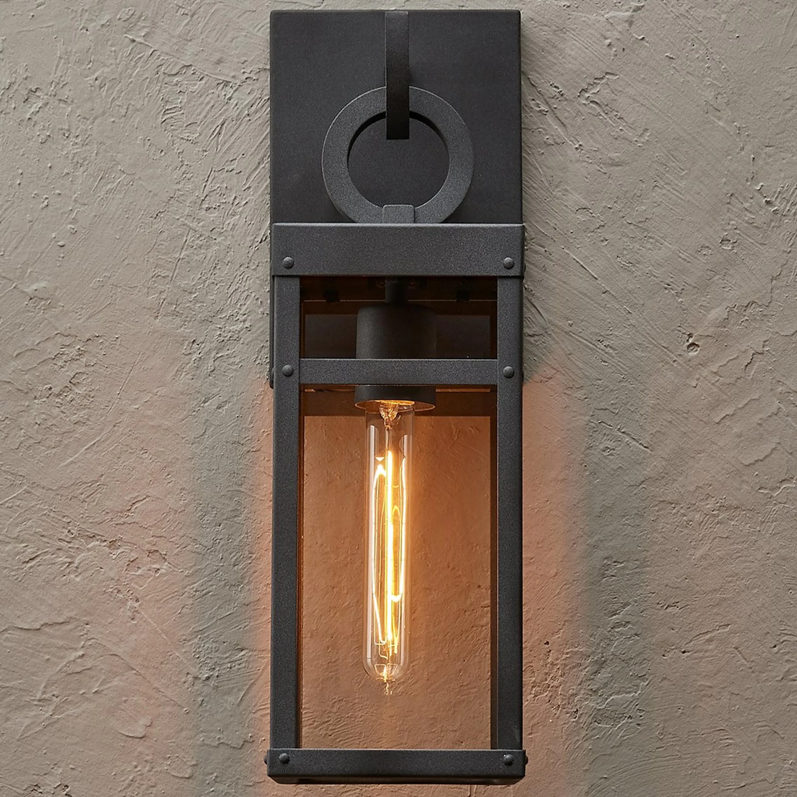Vintage Suspended Pane Outdoor Sconce - Small