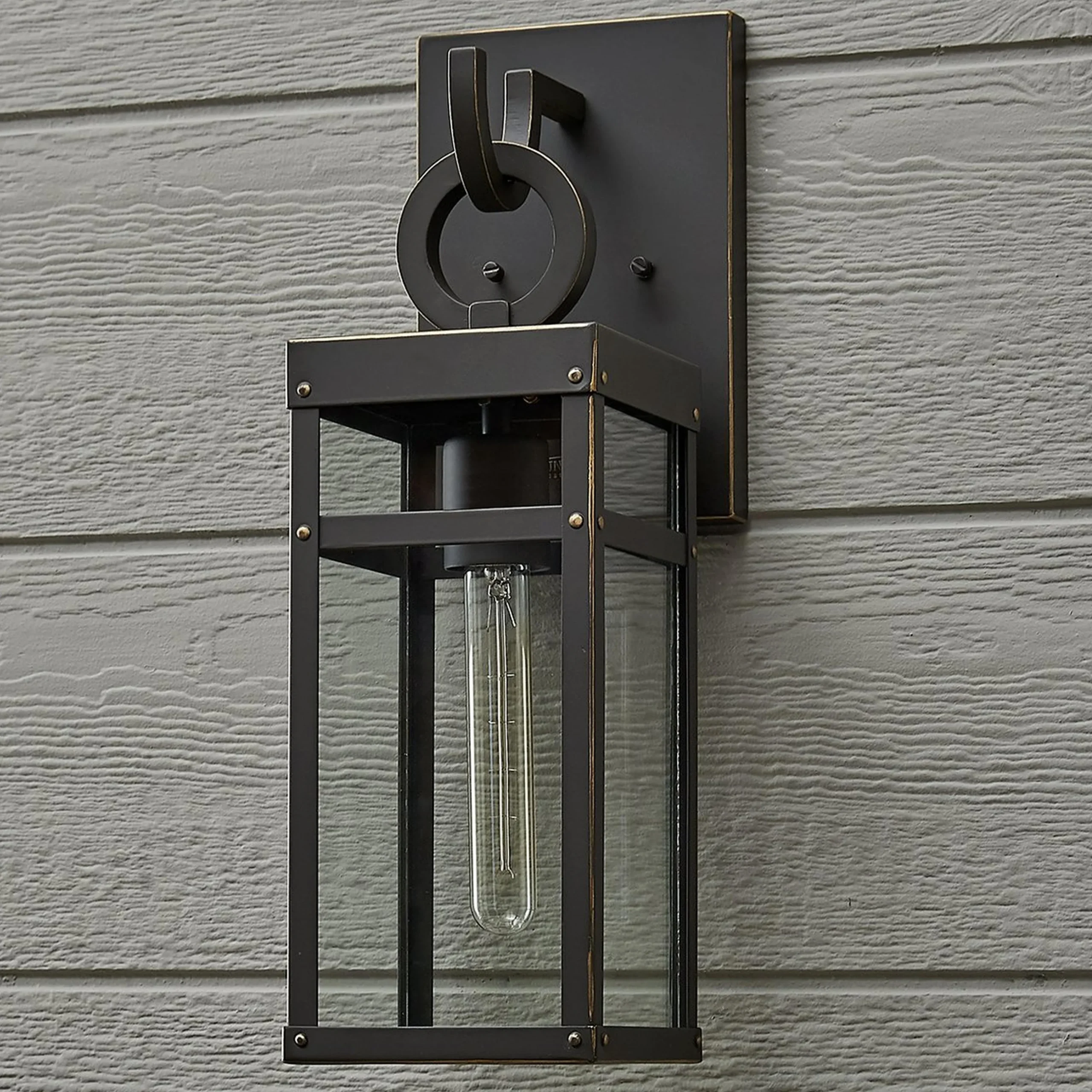 Vintage Suspended Pane Outdoor Sconce - Small