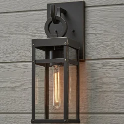 Vintage Suspended Pane Outdoor Sconce - Small