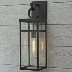 Vintage Suspended Pane Outdoor Sconce - Large