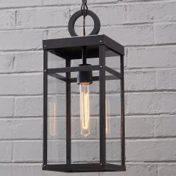 Vintage Suspended Pane Outdoor Pendant