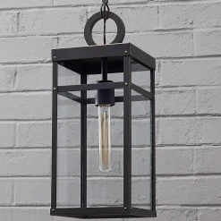 Vintage Suspended Pane Outdoor Pendant