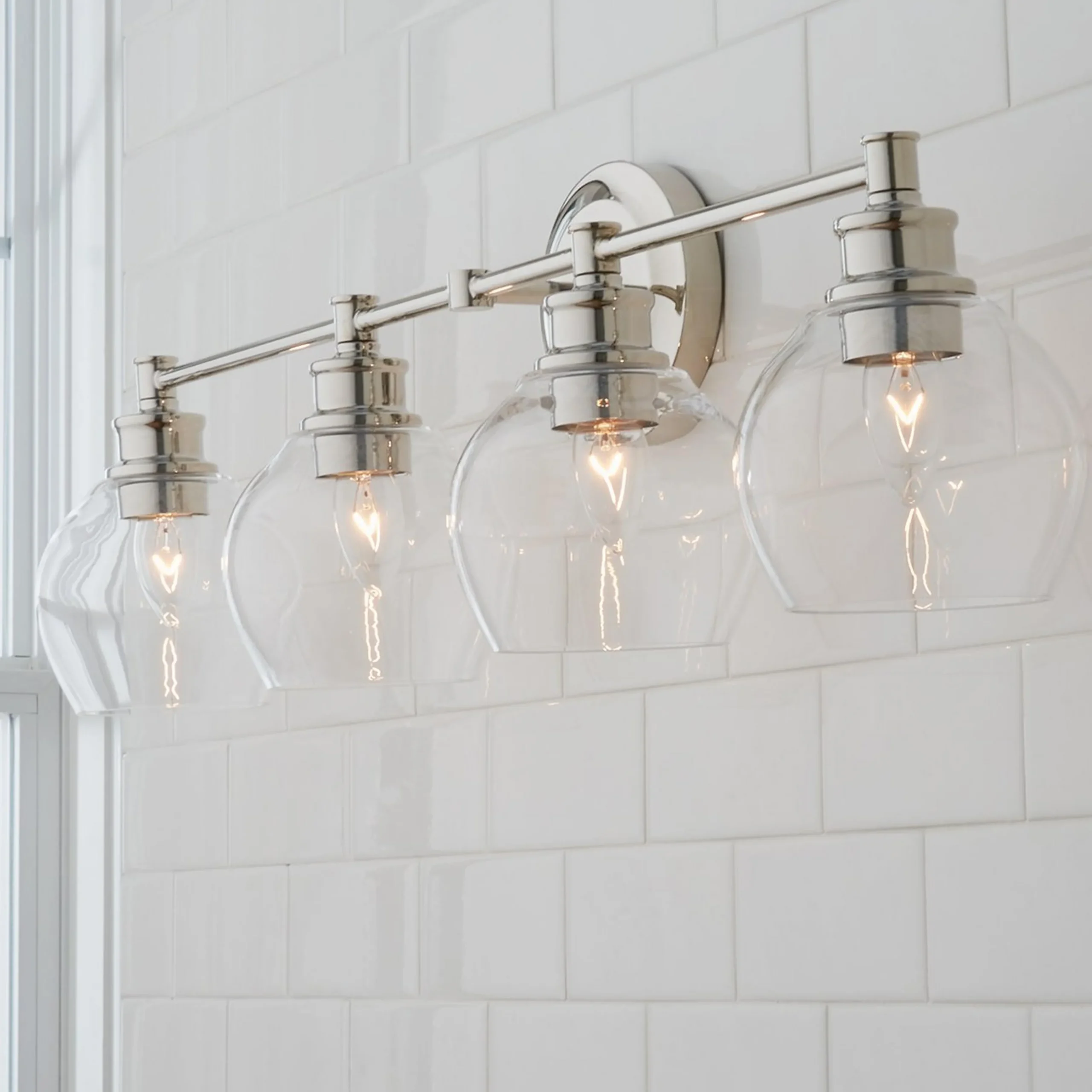 Volta Glass Vanity Light - 4 light