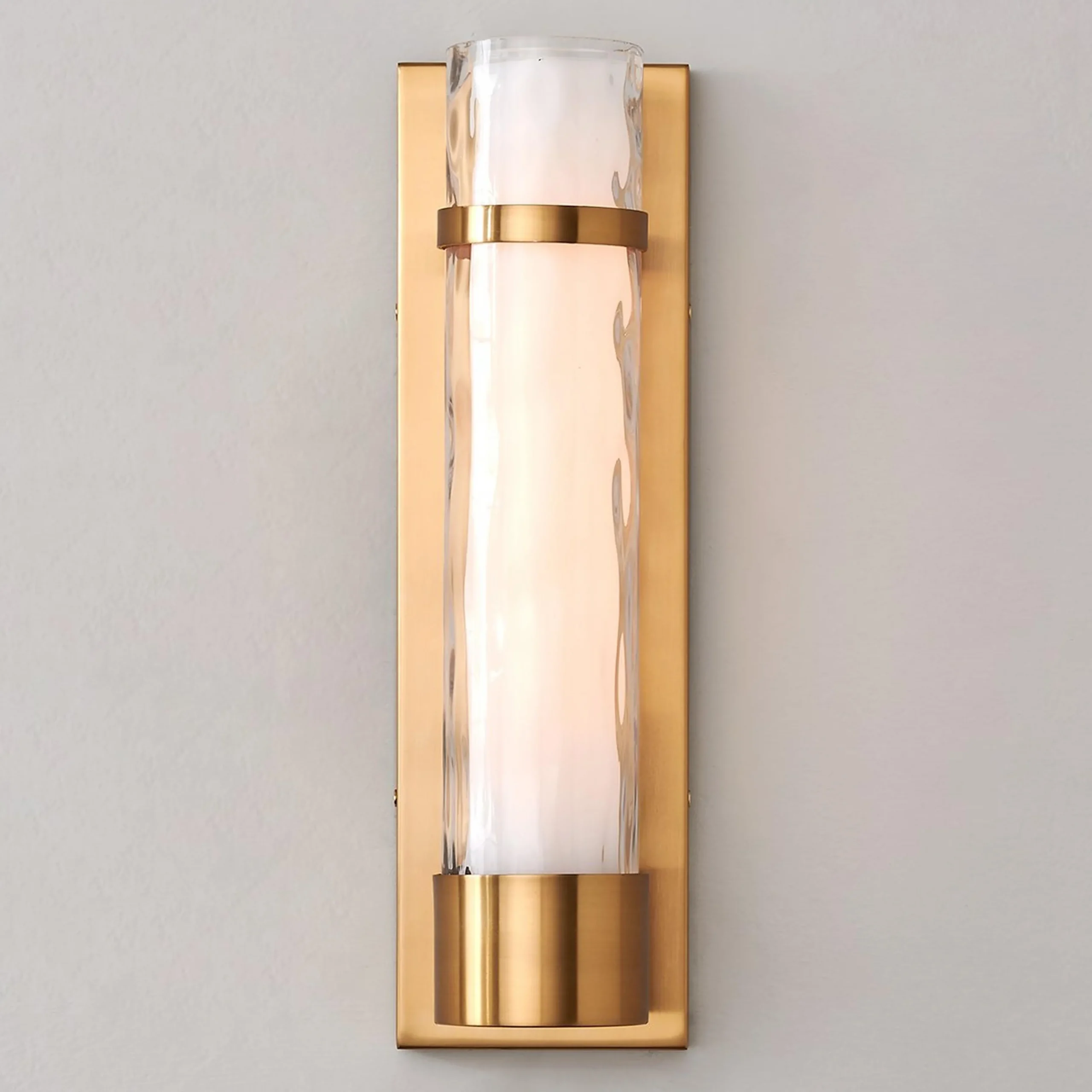 Wave Pattern Glass Sconce - Large