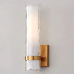Wave Pattern Glass Sconce - Small