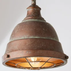Weathered Industrial Caged Pendant - 1 Light
