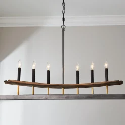 Wendy Umanoff Whiskey Barrel Stave Chandelier