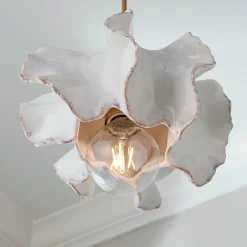 White Ceramic Urchin Pendant