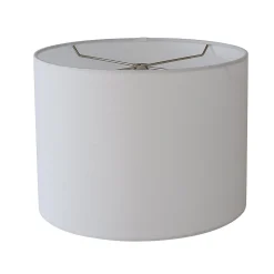 12" White Cotton Duck Drum Shade