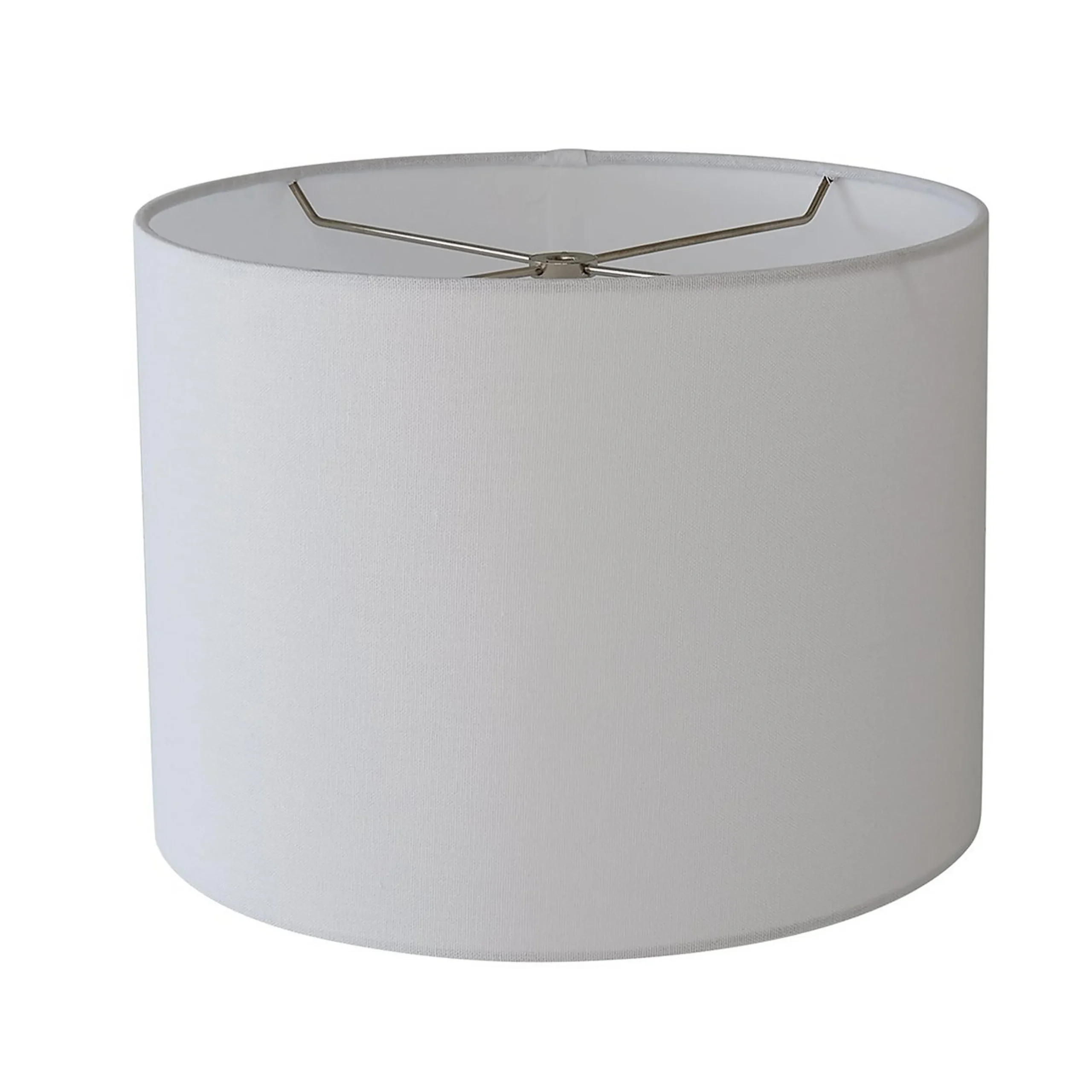 12" White Cotton Duck Drum Shade