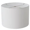 14" White Cotton Duck Drum Shade