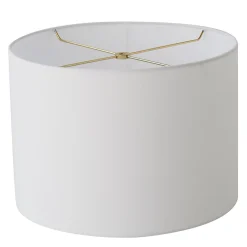 14" White Cotton Duck Drum Shade