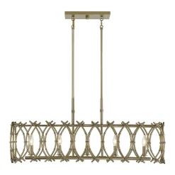 Woven Bamboo Island Chandelier