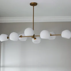 Xaviero Glass Island Chandelier - Opal