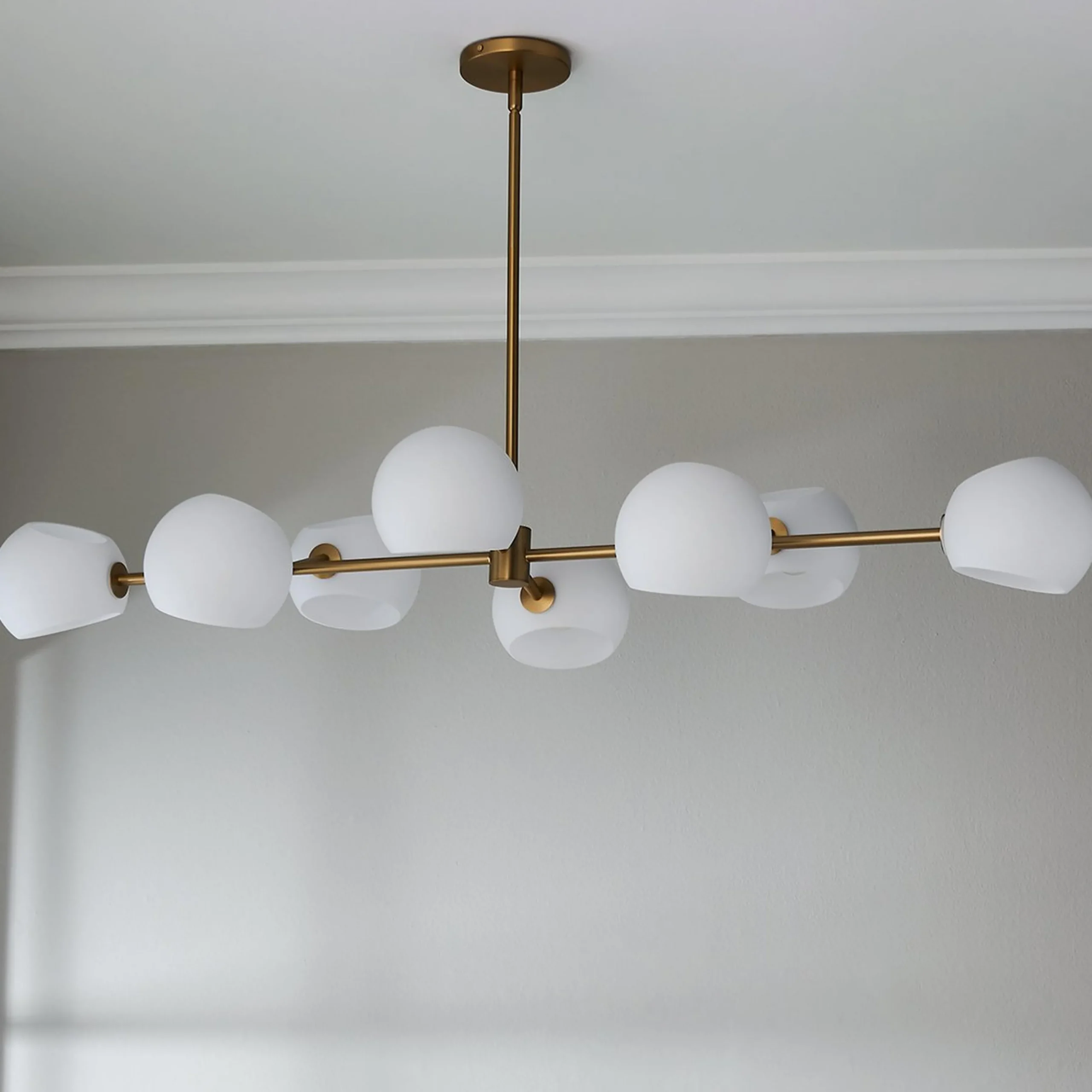 Xaviero Glass Island Chandelier - Opal