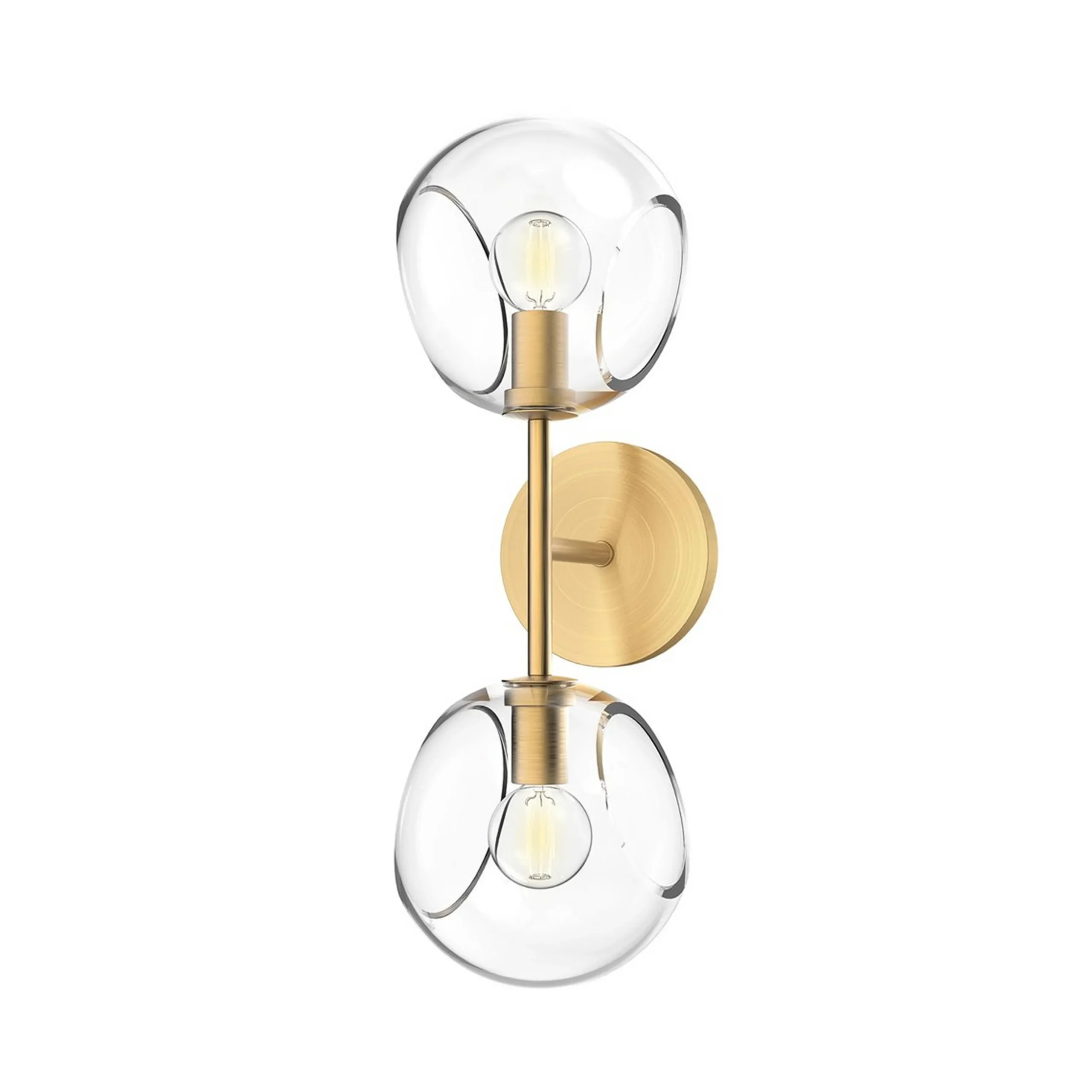 Xaviero Glass Vanity Light - 2 Light - Clear
