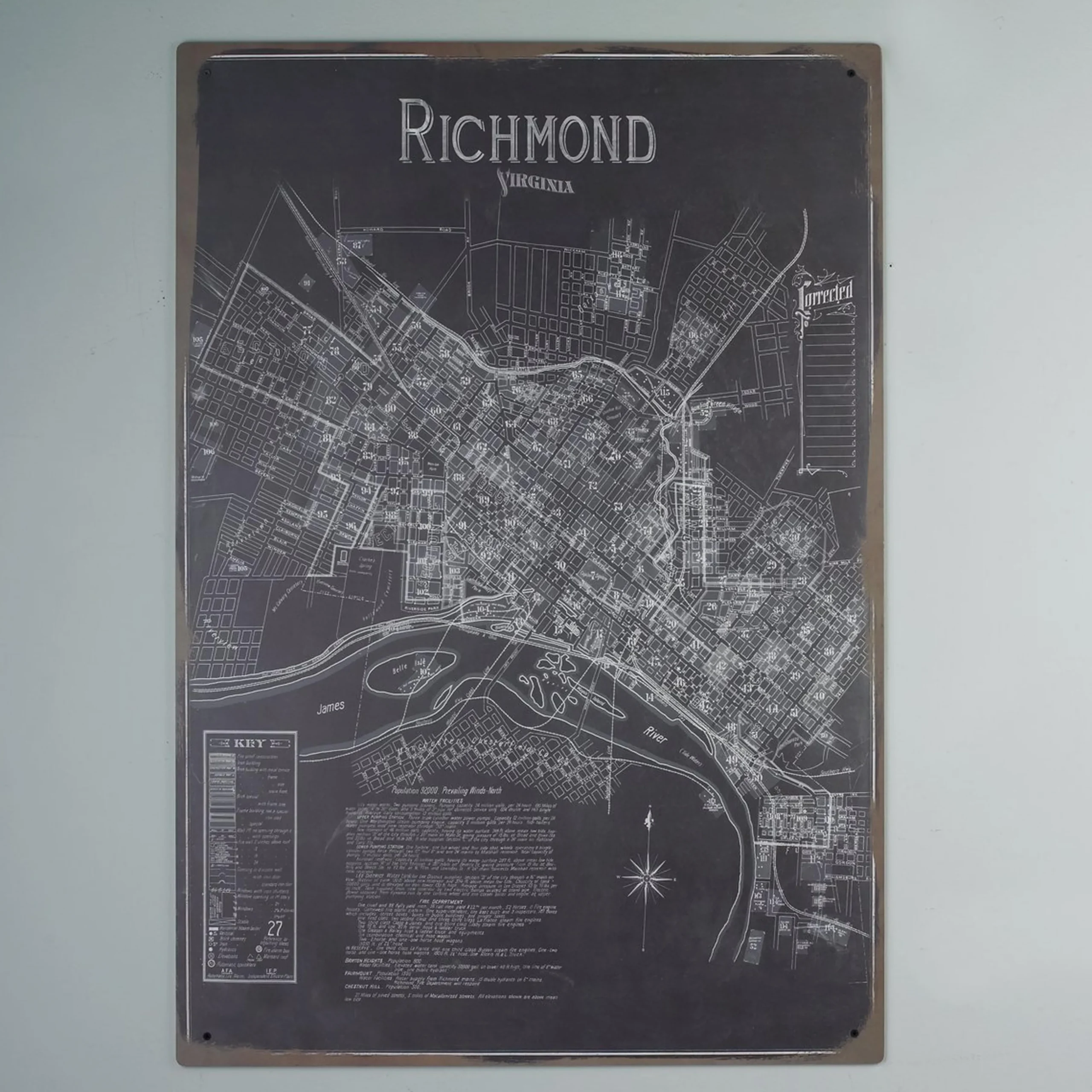 44x30 Reproduction Richmond Map