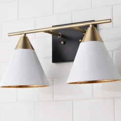 Young House Love Clad Cone Vanity Light - 2 Light