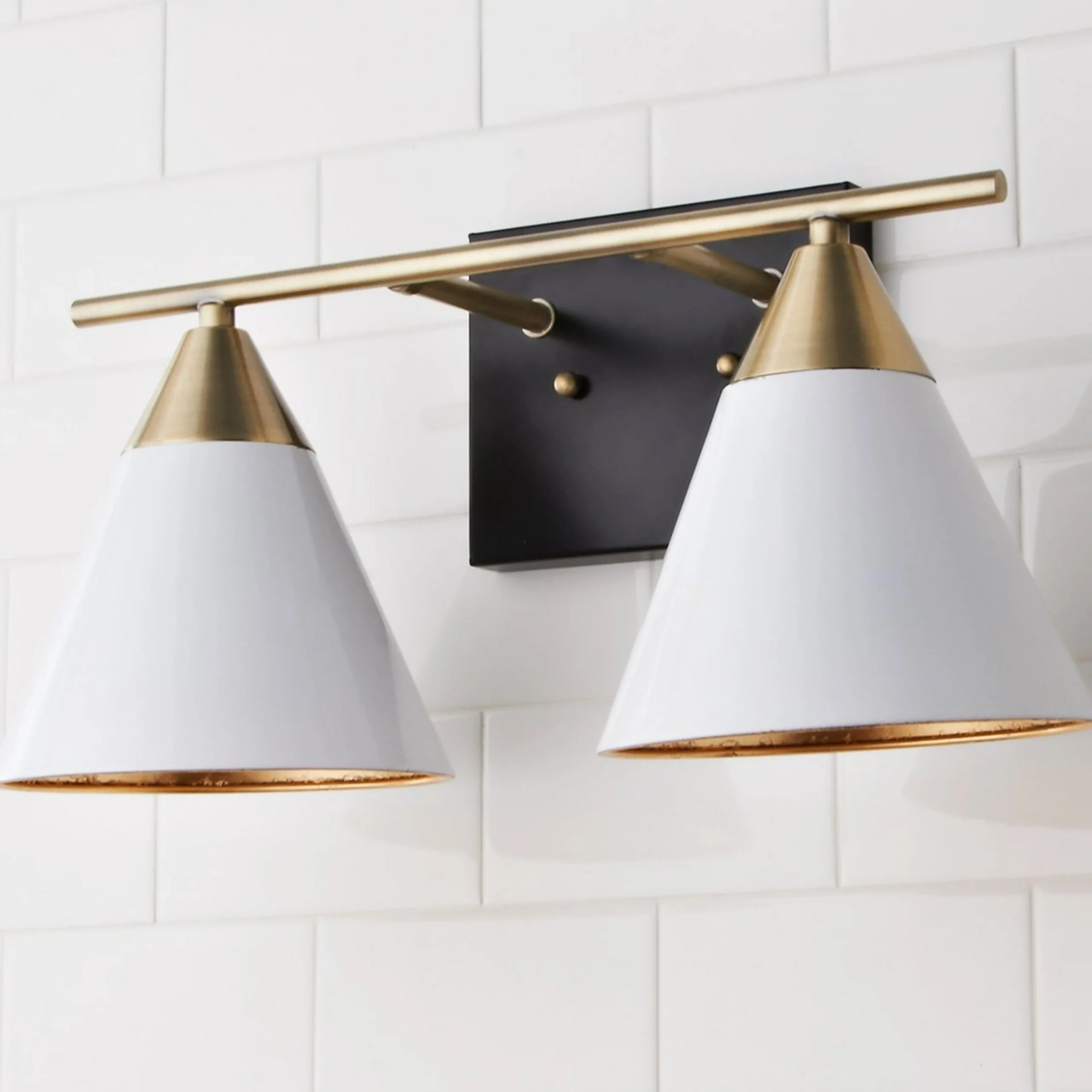 Young House Love Clad Cone Vanity Light - 2 Light