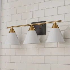Young House Love Clad Cone Vanity Light - 3 Light