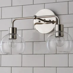 Young House Love Clear Glass Bubble Vanity Light - 2 Light