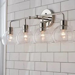 Young House Love Clear Glass Bubble Vanity Light - 4 Light