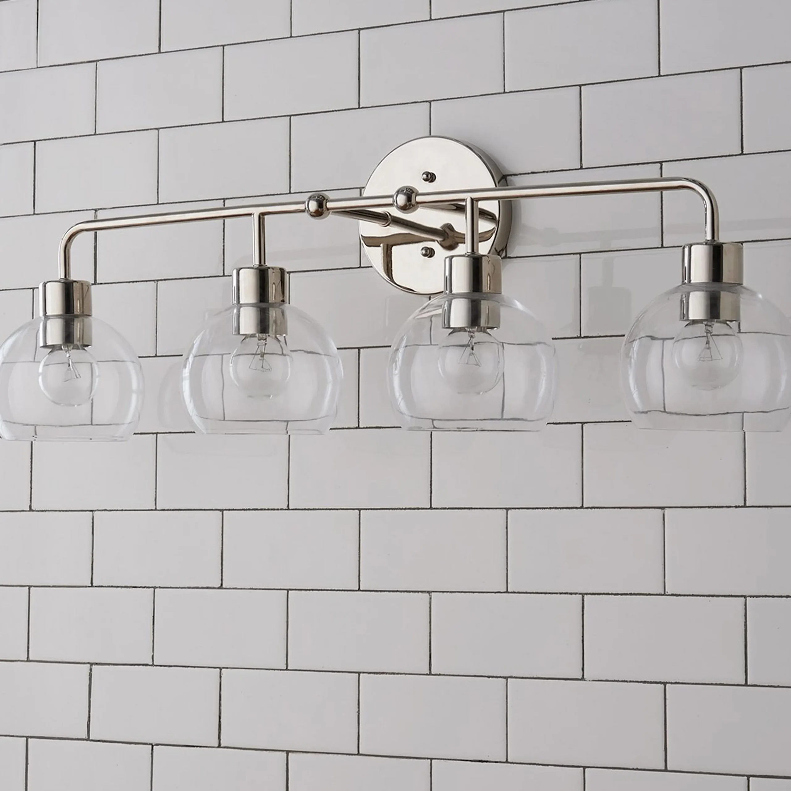 Young House Love Clear Glass Bubble Vanity Light - 4 Light