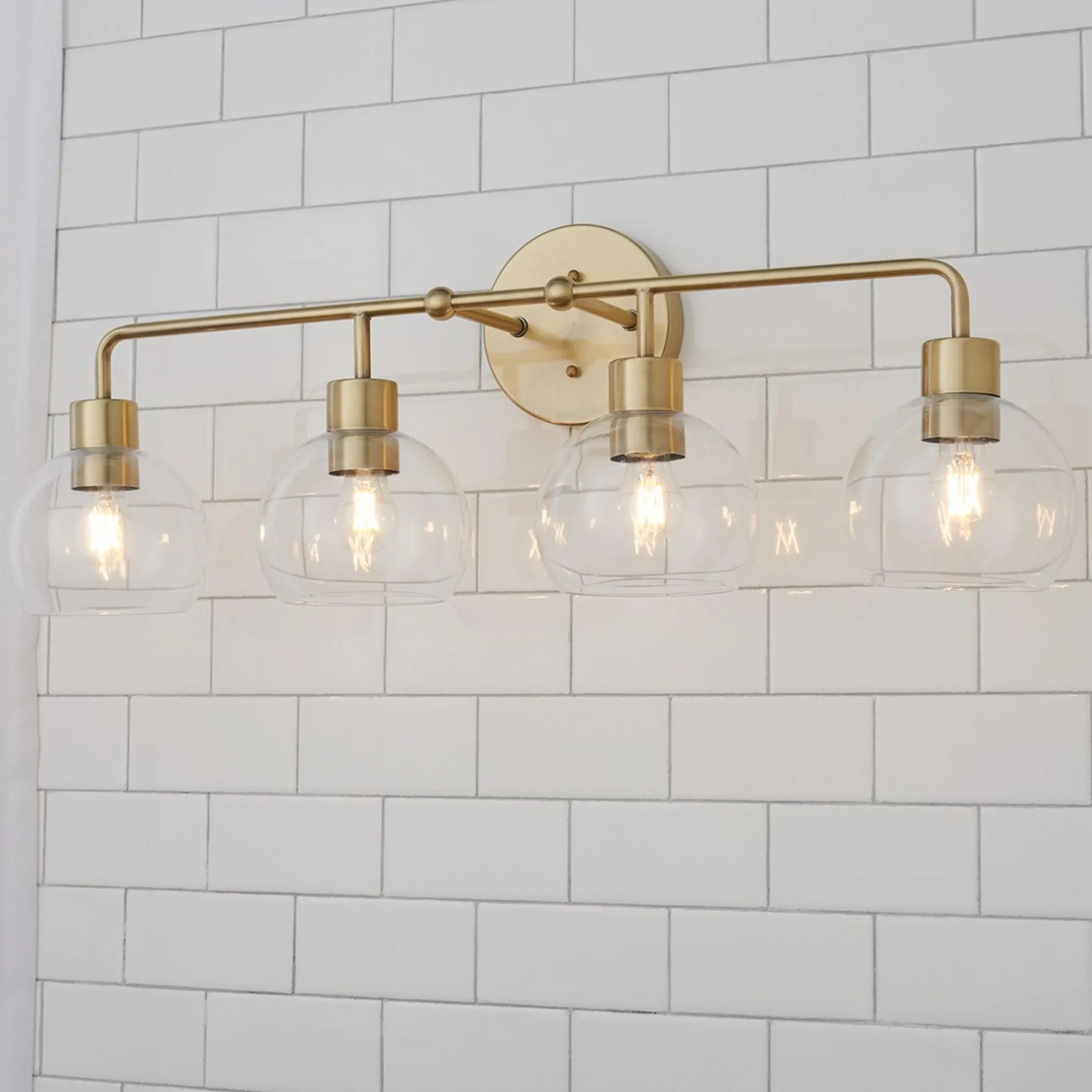 Young House Love Clear Glass Bubble Vanity Light - 4 Light
