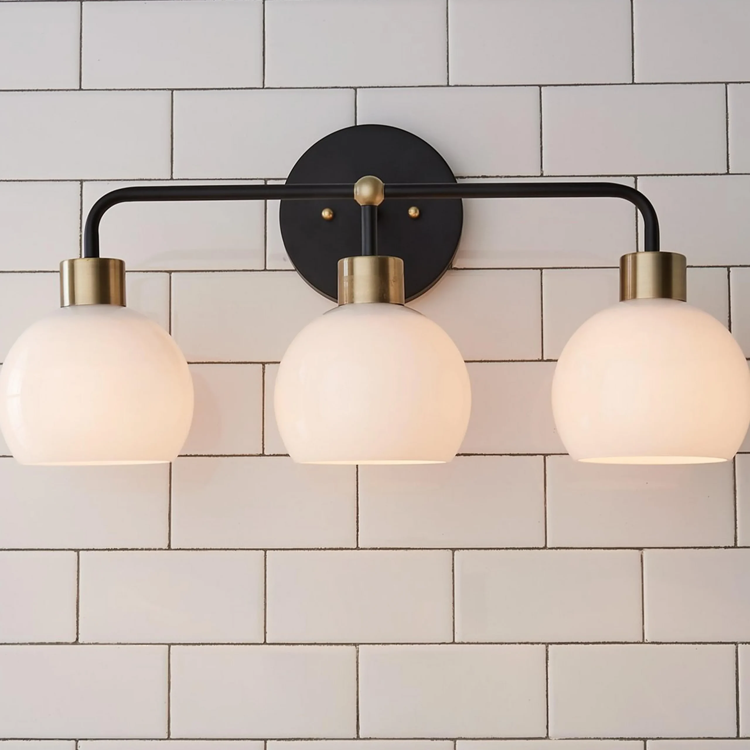 Young House Love Opal Glass Bubble Vanity Light - 3 Light