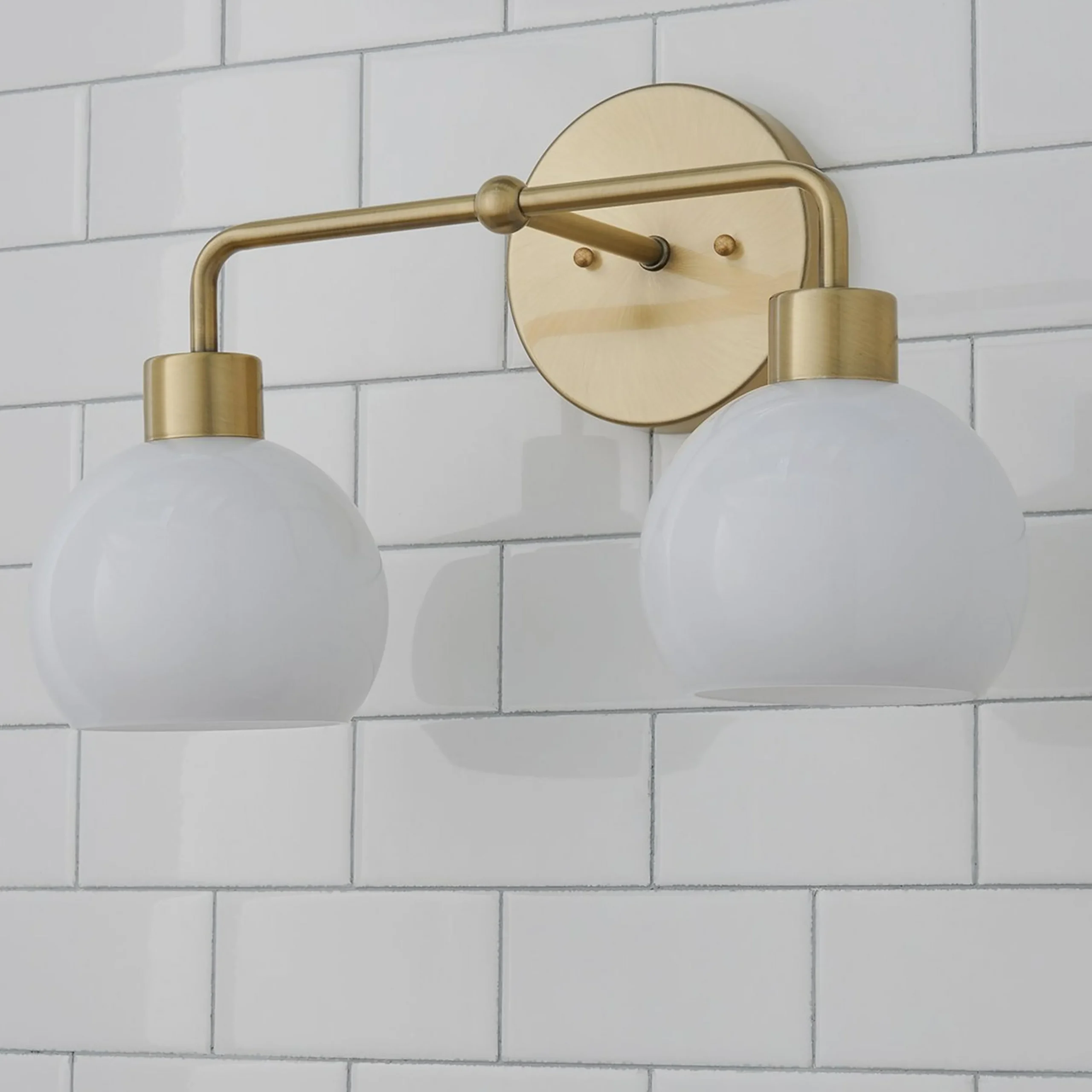 Young House Love Opal Glass Bubble Vanity Light - 2 Light